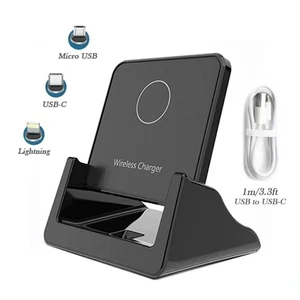 Magnetic Wireless Fast Charging Stand Pad iPhone Samsung Android Phone Holder - Picture 1 of 11