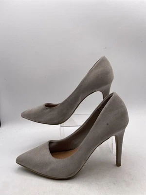 Christian Siriano Pump Heel Women's Sz 7 Grey Suede Stiletto Pointed Toe - Image 1 of 4