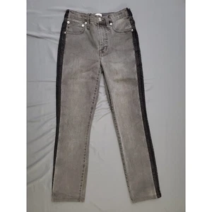 J Crew Jeans Damen 23 Vintage Straight Mid Rise gestreift grau Denim - Bild 1 von 15