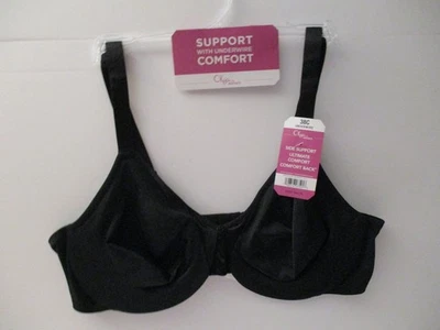 Olga Support underwire side smoothing Bra size 38 C Black - Image 1 of 3