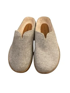 Lucky Brand Womens Felt Faux Fur Lined Slipper Clogs Size 9 Gray Slip On - Picture 1 of 9