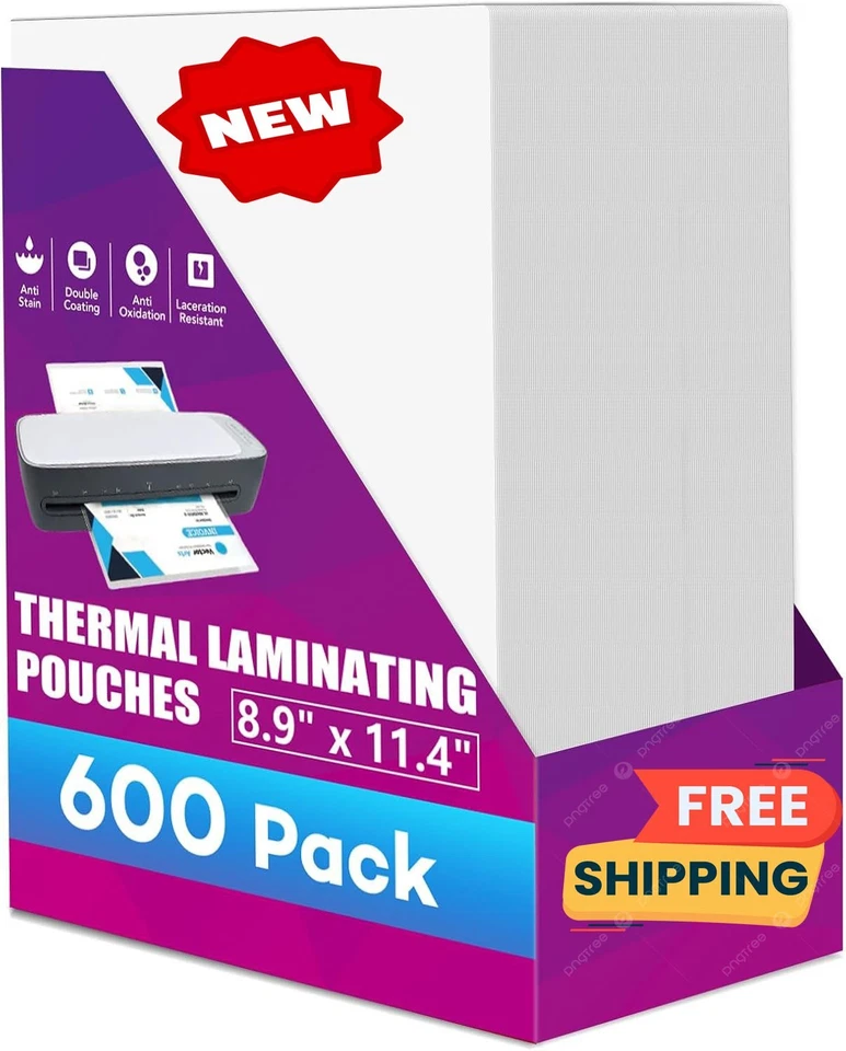 Paquete de 600 hojas para laminar, con capacidad para hojas de 21,5 x 28 см, 0,7 - Изображение 1 из 4