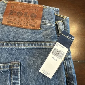 NWT Polo Ralph Lauren Jeans Mens 48B Big Medium Blue Classic 867 Straight 48x32 - Picture 1 of 19
