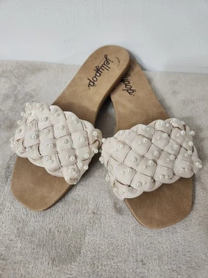 Jellypop Tokyo Light Pink With Pearl Beads Slide Sandals- Size 11M - NEW - Image 1 of 4