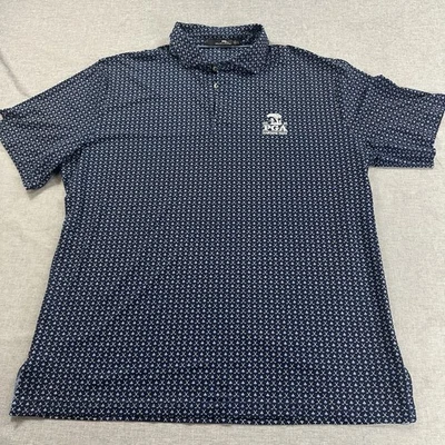 RLX Ralph Lauren Golf Polo Shirt Mens XL Blue AOP Course Logo PGA Performance - image 1 of 4