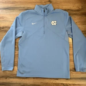 Pullover North Carolina Tar Heels Uomo Med 1/4 Zip Pullover Nike Blu Basket - Foto 1 di 10