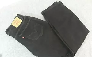 Levi's 505 Red Tab Men's 33 x 32 Regular Fit Black Denim Jeans 5-Pocket - Picture 1 of 8