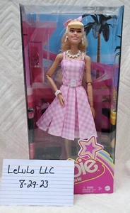 Barbie: The Movie Collectible Doll Margot Robbie as Barbie in Pink Gingham Dress - Picture 1 of 8