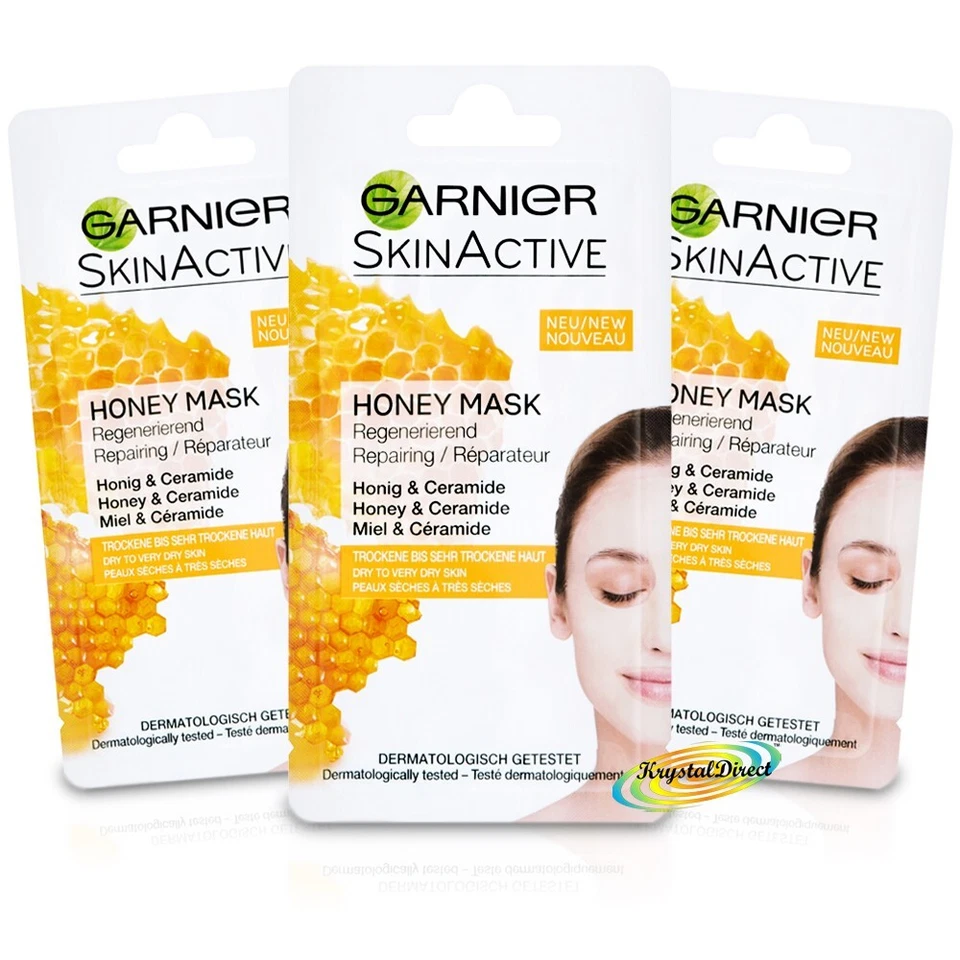 3x Garnier Skin Active Honey Face Mask 8ml - Image 1 of 1