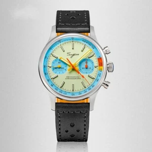 Nuevo 1963 Gaviota cuello de ganso cronógrafo mecánico cañón zafiro Reloj de pulsera - Imagen 1 de 45