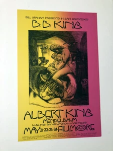 1970 B.B. KING ALBERT KING BILL GRAHAM FILLMORE POSTER BG 235 MINT - Picture 1 of 1