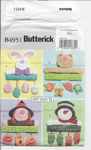 B4951 Butterick Soft Stuff Seasonal Decorations Spring Halloween Winter Cat - Picture 1 of 4