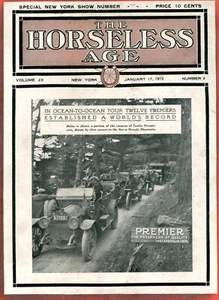 1912 Original Premier Cover Ad Large Photo X-Country Tour Sierra Nevada Mntns - Picture 1 of 2