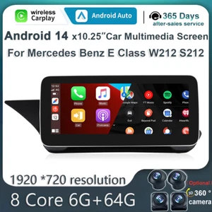 10,25'' Screen Android Carplay AutoRadio Auto GPS Navi Benz E Klasse W212 S212 - Picture 1 of 16