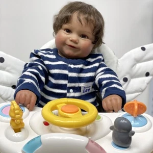 Muñeca bebé renacida de 23 pulgadas sonrisa recién nacido coleccionar regalos con piel realista Maddie Brown - Imagen 1 de 20