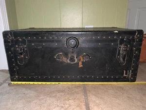 Vintage Paul Bunyon armadietto/tronco Excelsior Lock Stamford Conn Multnomah baule - Foto 1 di 11