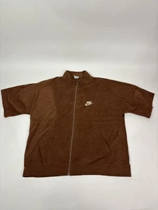 Chaqueta deportiva vintage años 80 Nike con cremallera para adultos mediana marrón - Imagen 1 de 12