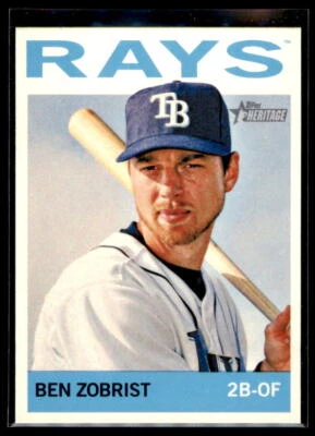2013 Topps Heritage  Ben Zobrist  #36 Tampa Bay Rays - Image 1 of 2