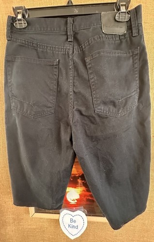 VANS uomo nero corto 31 tasche cerniera piatta tinta unita slim