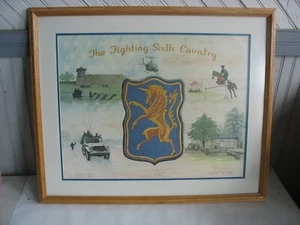 The Fighting Sixth Cavalry by Larry Dodson print History in Action dated 1981 - Picture 1 of 12