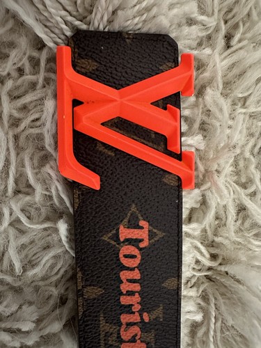 LOUIS VUITTON（LV） Cintura Louis Vuitton Tourist Vs Purist FW21 40MM reversibile iniziale marrone taglia 95