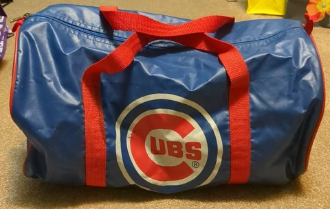 Chicago Cubs Vintage 1989 Scoftissue Anniversary Duffle Gym Travel Bag Cover