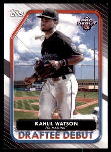 2022 Pro Debut Draftee Debuts #DB-4 Kahlil Watson - FCL Marlins