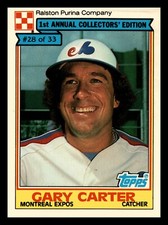 1984 Topps Ralston Purina Gary Carter HOF Collectors Edition #28 Near Mint NM