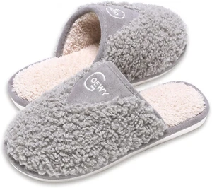 Cozy Fuzzy Slippers for Women Indoor and Outdoor Non Slip Memory Foam House Shoe - Picture 1 of 6