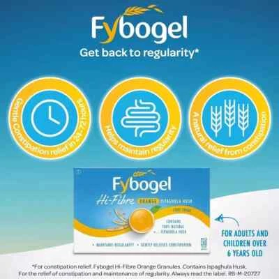 Fybogel Sachets - Hi-Fibre (Fibre) Orange Flavour Drink Ispaghula Husk