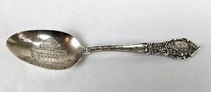 Ornate Sterling Silver Alturas California Court House Souvenir Spoon 5 1/4" - Picture 1 of 6
