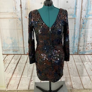 Marciano by Guess Jasmine Short Dress Delight Sequins Size 8 - Picture 1 of 17