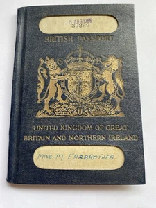 Pasaporte británico 1935 - Viaje cancelado vintage - Imagen 1 de 7