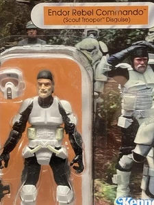 Star Wars VC272 Endor Rebel Commando Disguise Carded ROTJ Figur Official Case - Bild 1 von 18