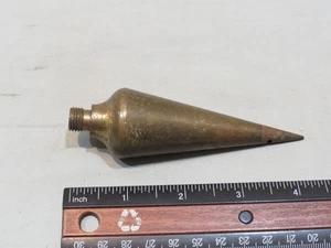 Vintage Messing 10 Unzen Plumb Bob, Markenlos, fehlende Kappe - Bild 1 von 1