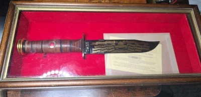 USMC KA-BAR Parris Island Recluta Entrenamiento Boot Camp Presentación Cuchillo EE. UU. #786 Foto 1 de 4