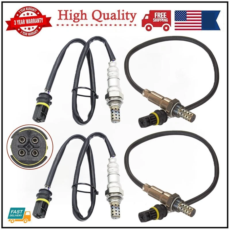 Sensor de oxigênio 4 peças para cima+para baixo para 2002 2003 2004 Mercedes-Benz SLK320 SLK32 AMG 3.2L - Imagem 1 de 4