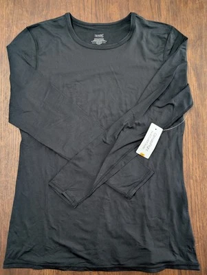 Nueva CAMISA CUDDL DUDS Climate Right MUJER ELÁSTICA DOBLE CAPA BASE Grande Foto 1 de 4