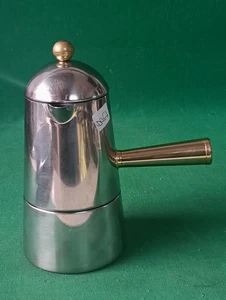VECCHIA CAFFETTIERA LAVAZZA CARMENCITA 6 TZ SERIE ORO INOX 18/10 VINTAGE. DA67 - Picture 1 of 9