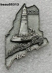 ⭐2008 HARLEY DAVIDSON OWNERS GROUP HOG MAINE STATE RALLY VEST PIN - Picture 1 of 1