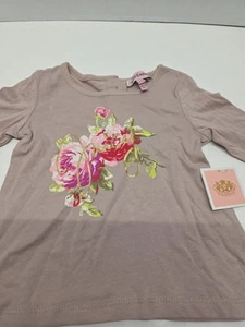 JUICY COUTURE long Sleeve Girls 18/24m Shirt Juicy Floral Front NEW W/TAGS - Picture 1 of 8