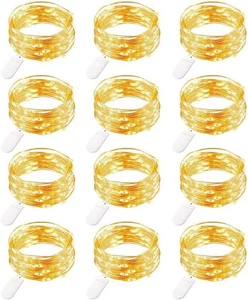 24 Stück Weinflaschen Lichterkette 20 LED Batterie Korken für Party Hochzeit - Bild 1 von 3