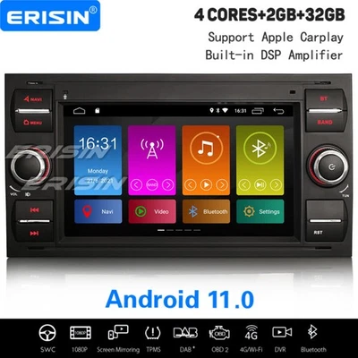 Android 12 Autoradio DAB+Navi Ford Focus Kuga Transit Connect C-Max CarPlay WiFi - Bild 1 von 4
