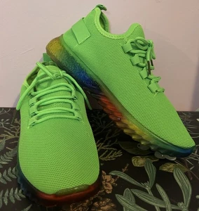 Scarpe da ginnastica Wanted donna "Affinity" verde suola arcobaleno 7 verde fluo sneaker - Foto 1 di 11