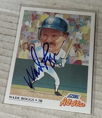 1991 Score - Wade Boggs #393 - Hand Signed Auto - Image 1 of 2