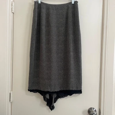 Falda De Colección Conexión Peruana Seda Encaje Corte Sesgado Talla 14 Cachicho Romántico Boho. Foto 1 de 4