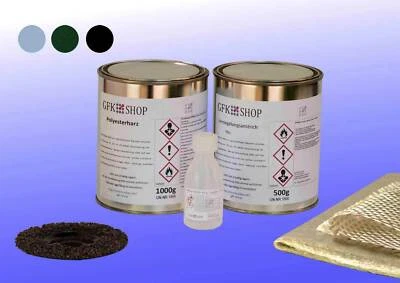 GFK-SHOP GFK-TEICH-UND POOLREPARATUR-SET GLASFASER POLYESTER STYROLREDUZIERT