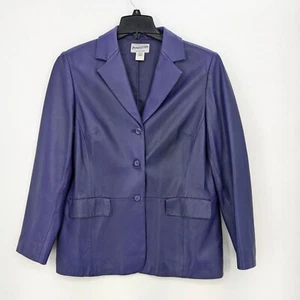 Vintage Pendleton Leather Jacket Women Size L Y2K Three-Button-Up Western Retro - Picture 1 of 12