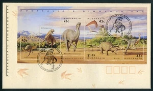 AUSTRALIA 1993 Australia's Dinosaur Era (Miniature Sheet) First Day Cover (FDC) - Picture 1 of 2
