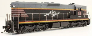 Athearn HO CB&Q SD9 powered blue box 3000 Way of the Zephyr's Burlington 453 - Picture 1 of 9